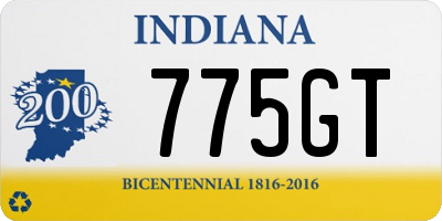 IN license plate 775GT