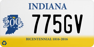 IN license plate 775GV