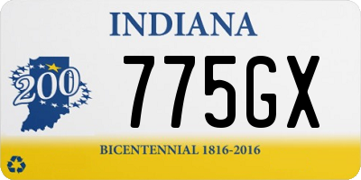 IN license plate 775GX