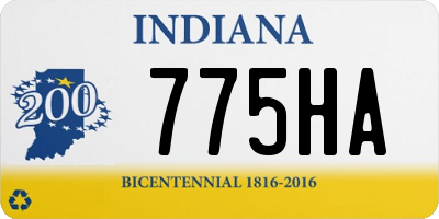 IN license plate 775HA