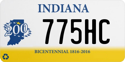 IN license plate 775HC