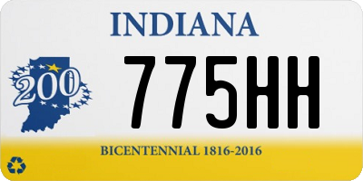 IN license plate 775HH