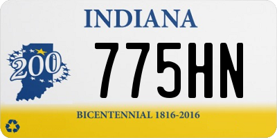 IN license plate 775HN