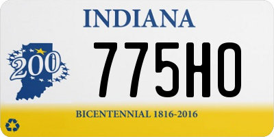 IN license plate 775HO