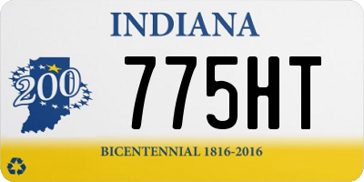 IN license plate 775HT