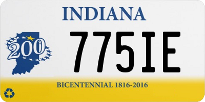 IN license plate 775IE