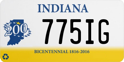 IN license plate 775IG