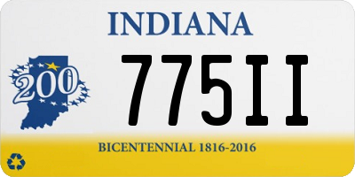 IN license plate 775II