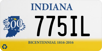 IN license plate 775IL