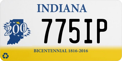 IN license plate 775IP