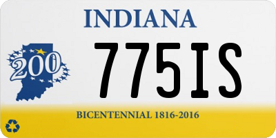 IN license plate 775IS