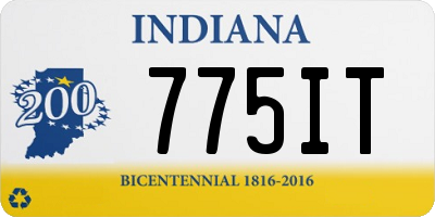 IN license plate 775IT
