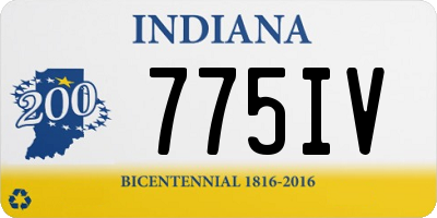 IN license plate 775IV