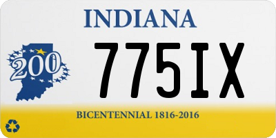 IN license plate 775IX