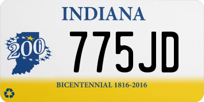 IN license plate 775JD