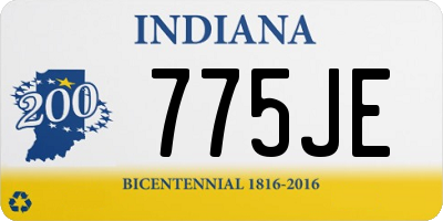 IN license plate 775JE