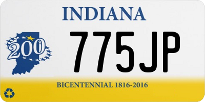 IN license plate 775JP