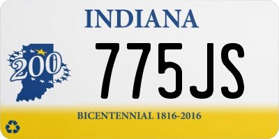 IN license plate 775JS