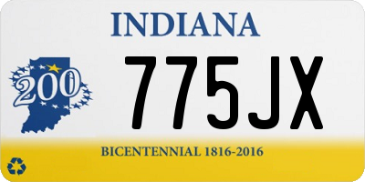 IN license plate 775JX