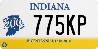 IN license plate 775KP