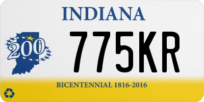 IN license plate 775KR