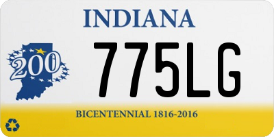 IN license plate 775LG