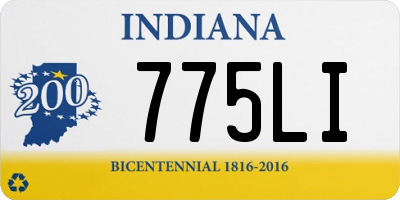 IN license plate 775LI