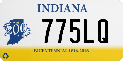 IN license plate 775LQ