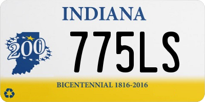 IN license plate 775LS