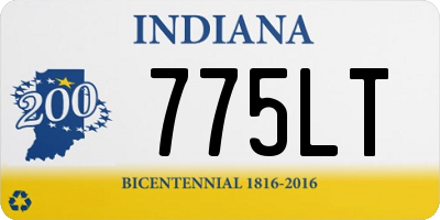 IN license plate 775LT