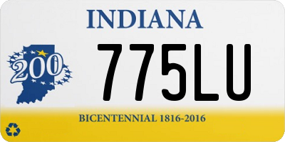 IN license plate 775LU