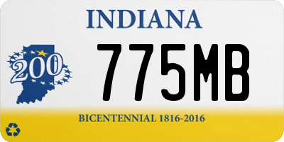 IN license plate 775MB