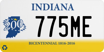 IN license plate 775ME