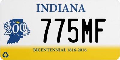 IN license plate 775MF