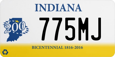 IN license plate 775MJ