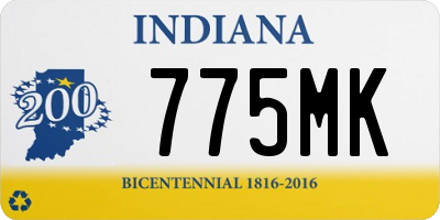 IN license plate 775MK