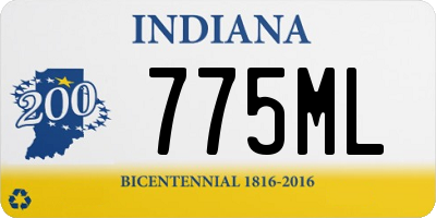 IN license plate 775ML