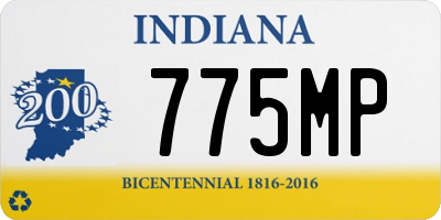 IN license plate 775MP