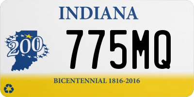 IN license plate 775MQ