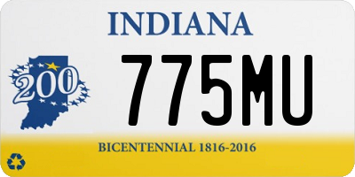 IN license plate 775MU