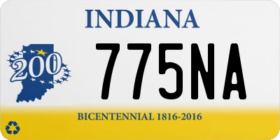 IN license plate 775NA