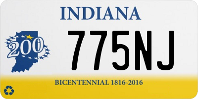 IN license plate 775NJ