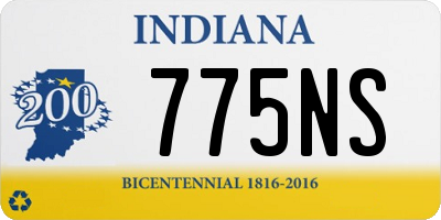 IN license plate 775NS