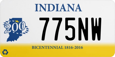 IN license plate 775NW