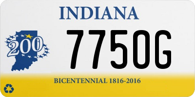 IN license plate 775OG