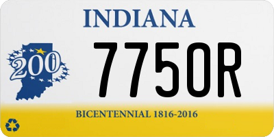 IN license plate 775OR