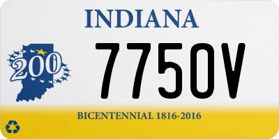 IN license plate 775OV