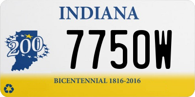 IN license plate 775OW