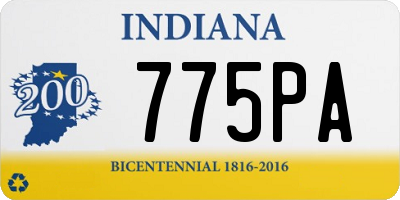 IN license plate 775PA