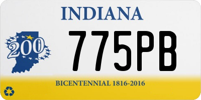 IN license plate 775PB